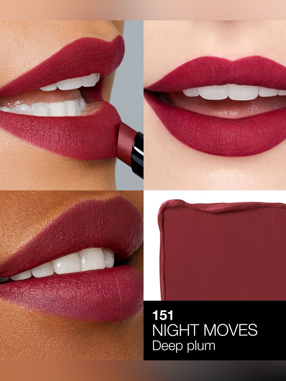 Gorgeous NARS Powermatte Lipstick, Night Moves 151,  Deep Plum, NEW NIB $36